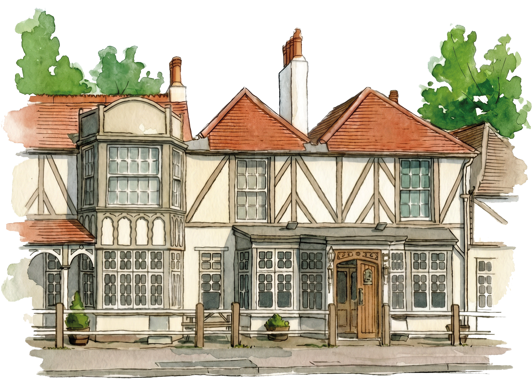 The Piglet pub illustration